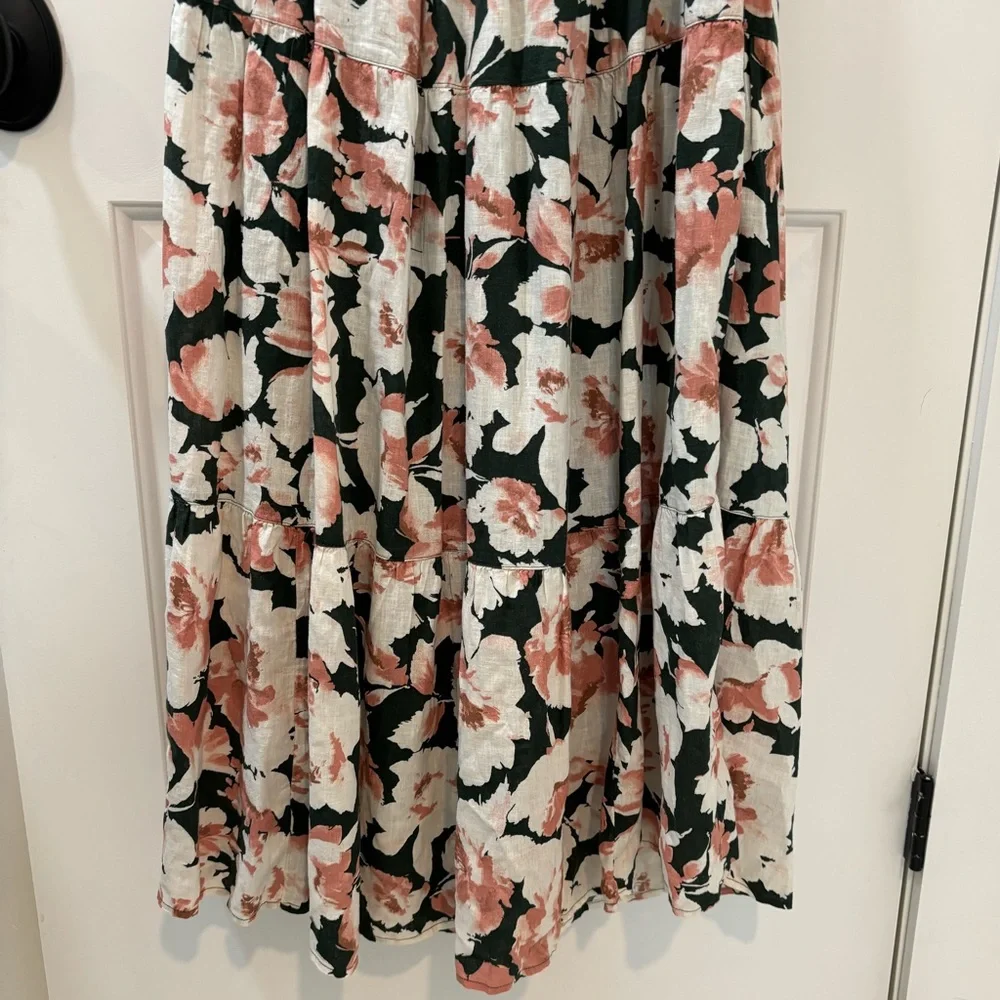 Abercrombie & Fitch Floral Strapless Maxi Dress in Pink and Green